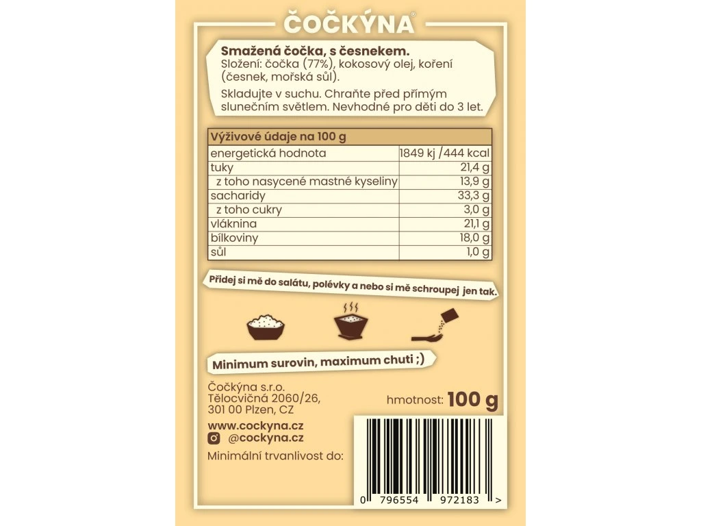 ČOČKÝNA Smažená čočka - Česnek - Image 2